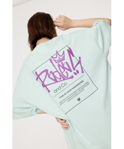 RODEO CROWNS WIDE BOWL（ロデオクラウンズワイドボウル）の「Sign Logo BY半袖ワンピース（ワンピース・レディース・ブラック/ミント/ホワイト/ブルー系その他/オフホワイト・FREE）」の4枚目の写真