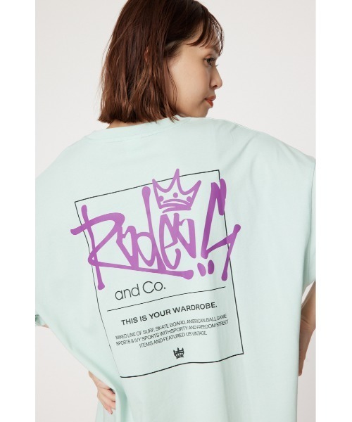 RODEO CROWNS WIDE BOWL（ロデオクラウンズワイドボウル）の「Sign Logo BY半袖ワンピース（ワンピース・レディース・ブラック/ミント/ホワイト/ブルー系その他/オフホワイト・FREE）」の6枚目の写真