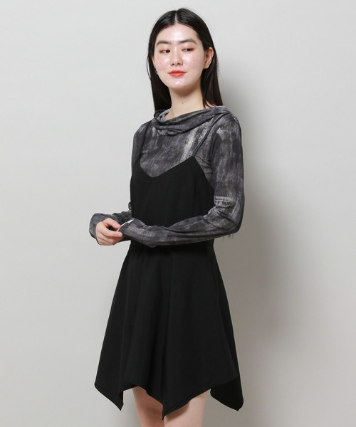 FANCY CLUB（ファンシークラブ）の「NASTY FANCY CLUB／デニムプリント シースルーフーディー 2116649（Tシャツ/カットソー・レディース・ブラック/ブルー・FREE）」の20枚目の写真