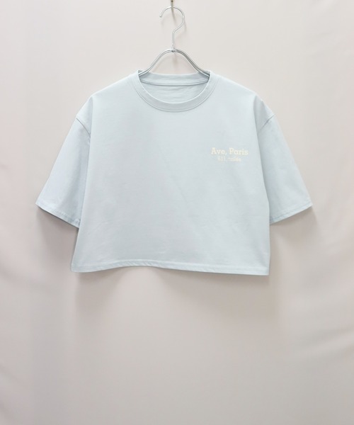 attiree（アティレー）の「ショート丈プリントTシャツ（Tシャツ/カットソー・レディース・ベージュ/グレー/ホワイト・FREE）」の5枚目の写真