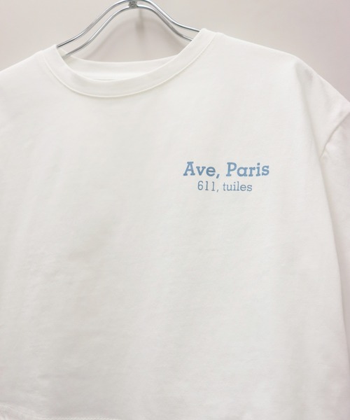 attiree（アティレー）の「ショート丈プリントTシャツ（Tシャツ/カットソー・レディース・ベージュ/グレー/ホワイト・FREE）」の11枚目の写真