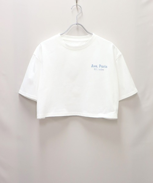 attiree（アティレー）の「ショート丈プリントTシャツ（Tシャツ/カットソー・レディース・ベージュ/グレー/ホワイト・FREE）」の9枚目の写真