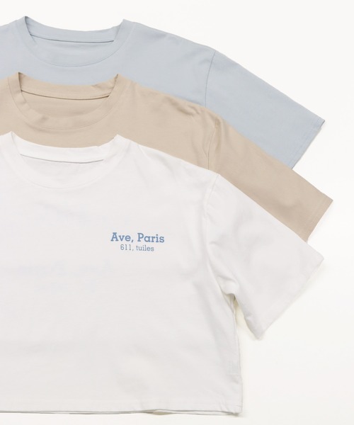 attiree（アティレー）の「ショート丈プリントTシャツ（Tシャツ/カットソー・レディース・ベージュ/グレー/ホワイト・FREE）」の15枚目の写真