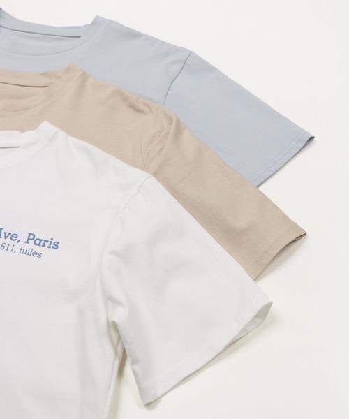 attiree（アティレー）の「ショート丈プリントTシャツ（Tシャツ/カットソー・レディース・ベージュ/グレー/ホワイト・FREE）」の16枚目の写真