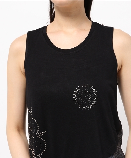 Desigual（デシグアル）の「★「Desigual/デシグアル」ノースリーブロングTシャツ（Tシャツ/カットソー・レディース・ブラック・LARGE/SMALL/MEDIUM/X-SMALL/X-LARGE）」の5枚目の写真