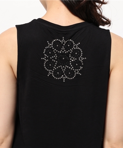 Desigual（デシグアル）の「★「Desigual/デシグアル」ノースリーブロングTシャツ（Tシャツ/カットソー・レディース・ブラック・LARGE/SMALL/MEDIUM/X-SMALL/X-LARGE）」の6枚目の写真