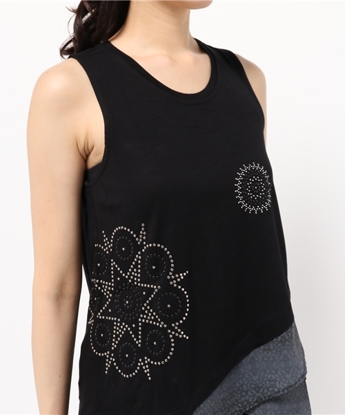 Desigual（デシグアル）の「★「Desigual/デシグアル」ノースリーブロングTシャツ（Tシャツ/カットソー・レディース・ブラック・LARGE/SMALL/MEDIUM/X-SMALL/X-LARGE）」の8枚目の写真