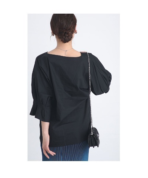 Sawa a la mode（サワアラモード）の「つぼみ袖ドルマントップス（シャツ/ブラウス・レディース・ホワイト/ブラック・FREE）」の12枚目の写真