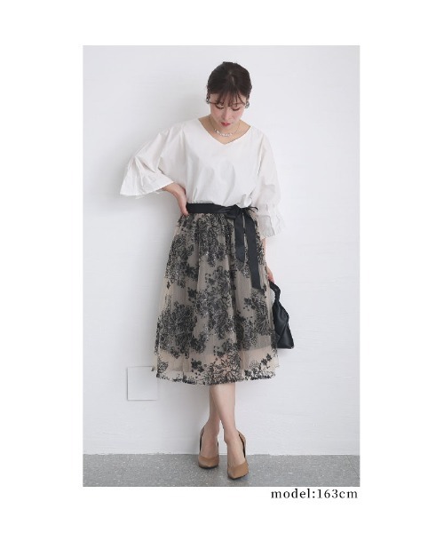 Sawa a la mode（サワアラモード）の「つぼみ袖ドルマントップス（シャツ/ブラウス・レディース・ホワイト/ブラック・FREE）」の15枚目の写真