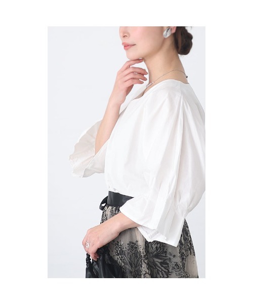 Sawa a la mode（サワアラモード）の「つぼみ袖ドルマントップス（シャツ/ブラウス・レディース・ホワイト/ブラック・FREE）」の19枚目の写真