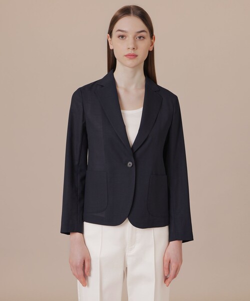 MACKINTOSH LONDON（マッキントッシュ ロンドン）の「ウォッシャブルウールストレッチジャケット（テーラードジャケット・レディース・ネイビー・38/40）」の3枚目の写真