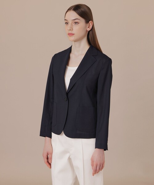 MACKINTOSH LONDON（マッキントッシュ ロンドン）の「ウォッシャブルウールストレッチジャケット（テーラードジャケット・レディース・ネイビー・38/40）」の4枚目の写真