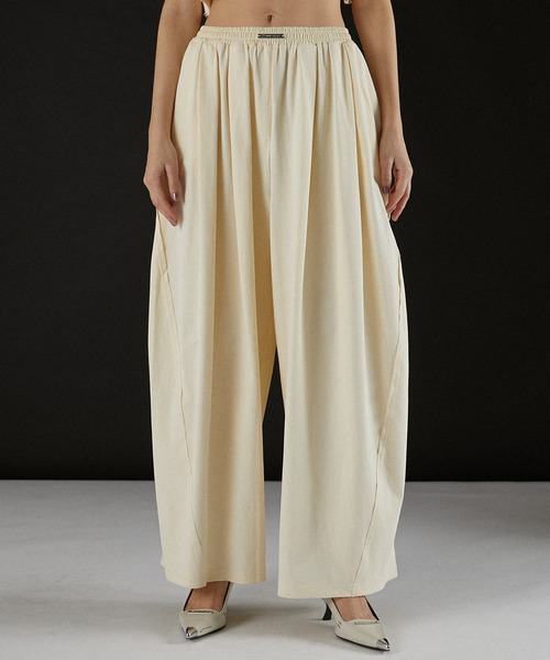 PRANK PROJECT（プランクプロジェクト）の「ボリュームジャージパンツ/ Volume Jersey Pants（ワンピース・レディース・アイボリー/カーキ/チャコールグレー・36/38）」の15枚目の写真