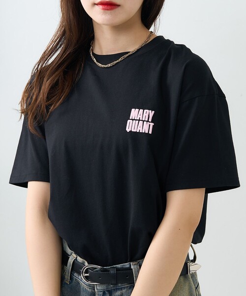 PUBLUX(パブリュクス)の「MARY QUANT × PUBLUX/マリークワント 花柄発泡プリントロゴTシャツ 限定展開(Tシャツ/カットソー・レディース・ネイビー/ホワイト/ブラック/オフホワイト・フリ-)」の9枚目の写真