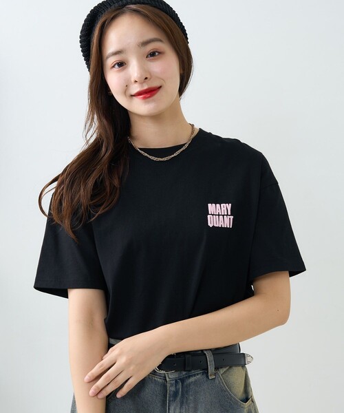 PUBLUX(パブリュクス)の「MARY QUANT × PUBLUX/マリークワント 花柄発泡プリントロゴTシャツ 限定展開(Tシャツ/カットソー・レディース・ネイビー/ホワイト/ブラック/オフホワイト・フリ-)」の14枚目の写真