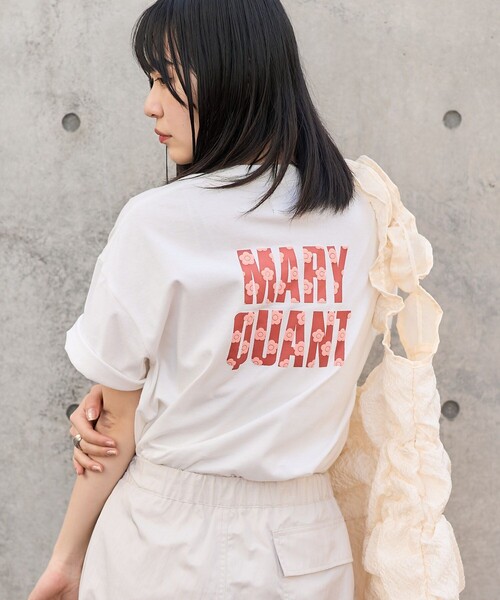 PUBLUX(パブリュクス)の「MARY QUANT × PUBLUX/マリークワント 花柄発泡プリントロゴTシャツ 限定展開(Tシャツ/カットソー・レディース・ネイビー/ホワイト/ブラック/オフホワイト・フリ-)」の15枚目の写真
