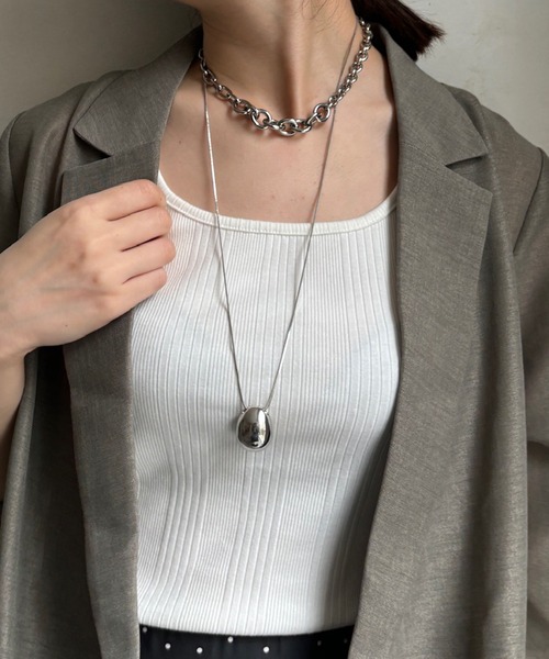 DouDou（ドゥドゥ）の「メタルモチーフネックレス（ネックレス・レディース・ゴールド/シルバー・FREE）」の4枚目の写真