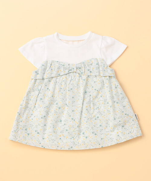 くらしを楽しむアイテム セール】フラワープリント Tシャツ(ベビーサイズ レイヤード トップス