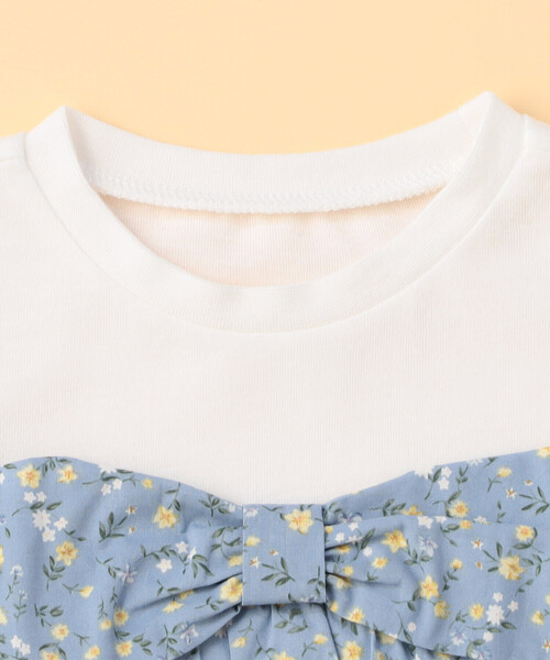 セール】フラワープリント レイヤード Tシャツ(ベビーサイズ
