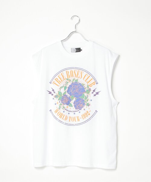 VENCEEXCHANGE（ヴァンスエクスチェンジ）の「ビッグシルエットプリントノースリーブ（Tシャツ/カットソー・メンズ・ダークグレー/ブラック/チェック/ストライプ/チャコール/その他1・M/L）」の6枚目の写真