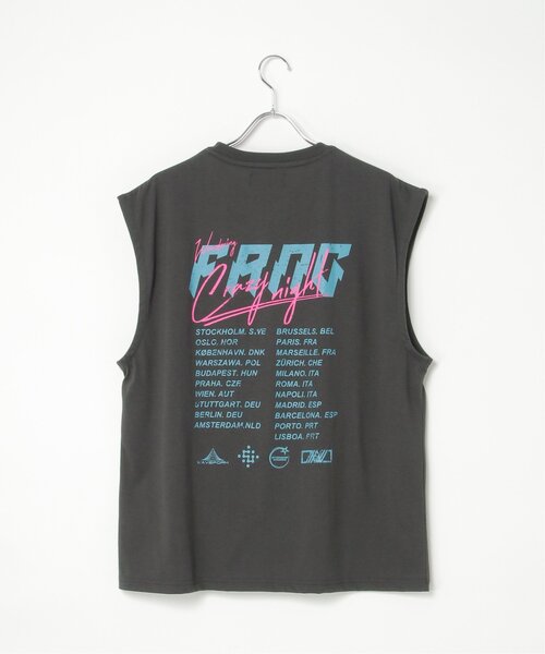 VENCEEXCHANGE（ヴァンスエクスチェンジ）の「ビッグシルエットプリントノースリーブ（Tシャツ/カットソー・メンズ・ダークグレー/ブラック/チェック/ストライプ/チャコール/その他1・M/L）」の15枚目の写真