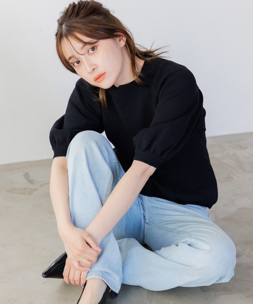 【セール】ニットフレアプルオーバー（Tシャツ/カットソー）｜Dita Muaj.（ディータムアージュ）