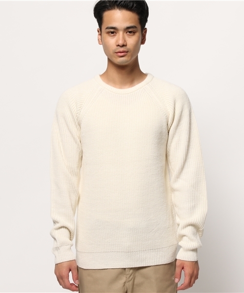 WEGO(ウィゴー)の「WEGO/畦編ニット(ニット/セーター・メンズ・ホワイト/グレー/カーキ/ブルー・LARGE/MEDIUM)」の15枚目の写真