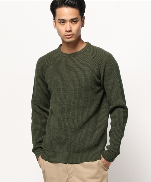 WEGO(ウィゴー)の「WEGO/畦編ニット(ニット/セーター・メンズ・ホワイト/グレー/カーキ/ブルー・LARGE/MEDIUM)」の7枚目の写真