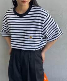 Carhartt WIP（カーハートダブリューアイピー）の「[carhartt WIP/カーハートダブリューアイピー] ワンポイントロゴ ボーダーポケットTシャツ（Tシャツ/カットソー・メンズ）」