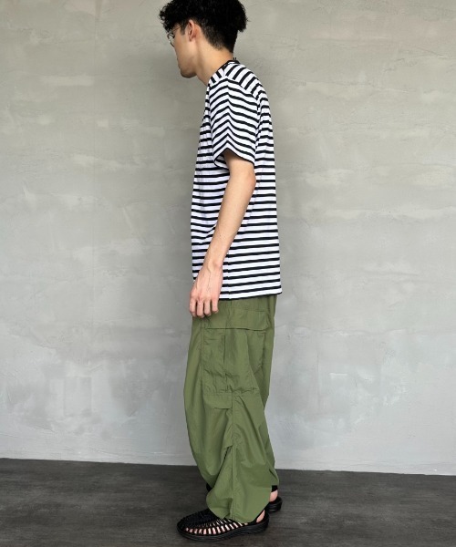 Carhartt WIP（カーハートダブリューアイピー）の「[carhartt WIP/カーハートダブリューアイピー] ワンポイントロゴ ボーダーポケットTシャツ（Tシャツ/カットソー・レディース・ブルー/ブラック・M/L）」の7枚目の写真