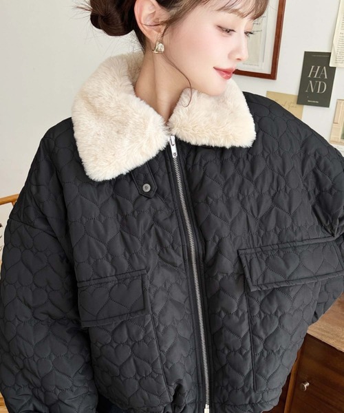 ショートファーブルゾン SLY ブルゾン アウター 「WEB限定再入荷」VINTAGE F/LEATHER S