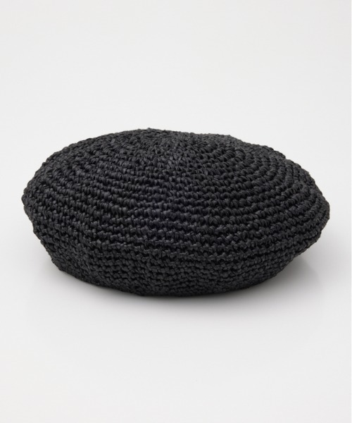 SLY（スライ）の「HANDMADE BERET ハンドメイド ベレー（ハンチング/ベレー帽・レディース・ブラック・FREE）」の2枚目の写真