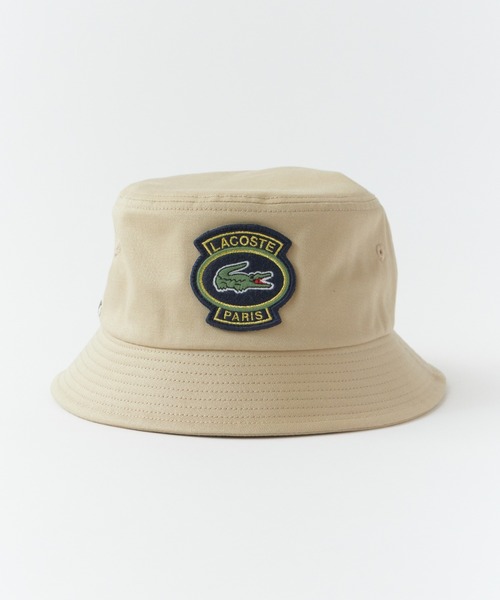 完売前に！ Lacoste バケットハット 送料込 LACOSTE バケットハット 帽子 メンズ 春夏 シンプル WASHED LOGO