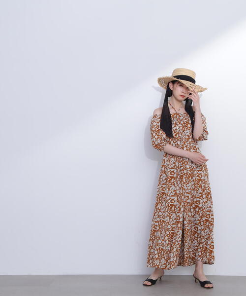 N.（N. Natural Beauty Basic）（エヌエヌナチュラルビューティーベーシック）の「◆ホルターネックプリントワンピース《S Size Line》（ワンピース・レディース・ブラウン系その他/ブラック系その他/グリーン系その他・SMALL/MEDIUM）」の22枚目の写真