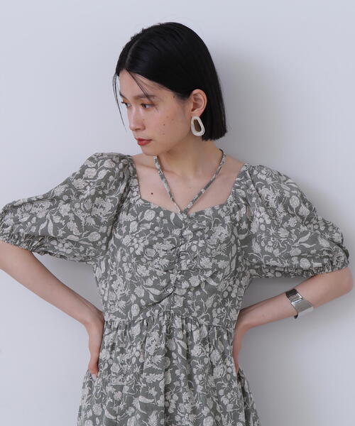 N.（N. Natural Beauty Basic）（エヌエヌナチュラルビューティーベーシック）の「◆ホルターネックプリントワンピース《S Size Line》（ワンピース・レディース・ブラウン系その他/ブラック系その他/グリーン系その他・SMALL/MEDIUM）」の16枚目の写真