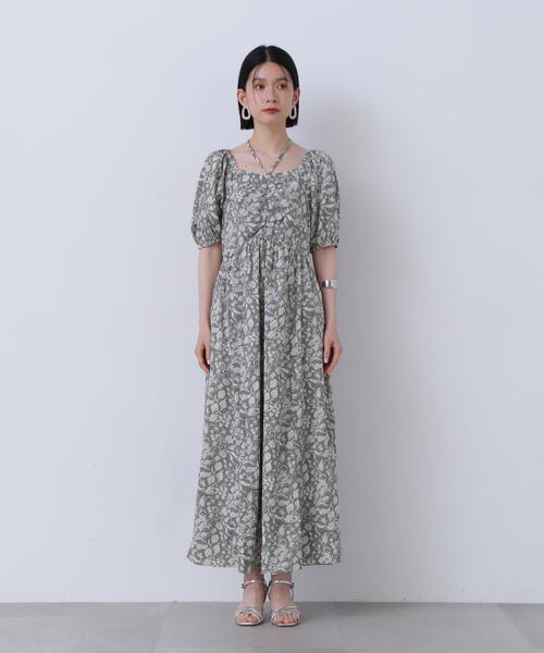 N.（N. Natural Beauty Basic）（エヌエヌナチュラルビューティーベーシック）の「◆ホルターネックプリントワンピース《S Size Line》（ワンピース・レディース・ブラウン系その他/ブラック系その他/グリーン系その他・SMALL/MEDIUM）」の9枚目の写真