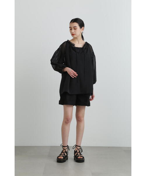 JILL STUART(ジルスチュアート)の「ウォーターリぺレントショートパンツ(その他パンツ・レディース・ベージュ/ブラック・4/2)」の16枚目の写真