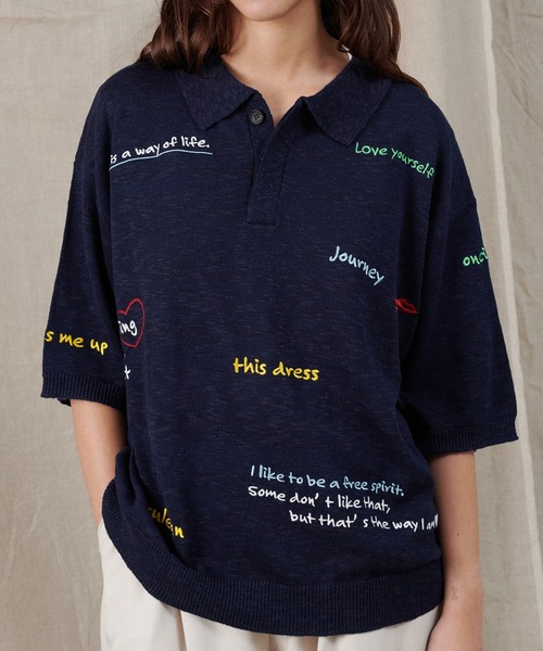 Malbon ポロシャツ ブラック×ホワイト バイカラー 刺繍ロゴ入り 美品⛳✨ MALBON GOLF×BEAMS GOLF特集！】大人気シリーズ☺︎｜ビームス