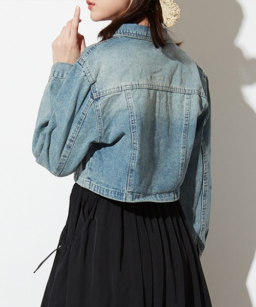 STYLEBLOCK（スタイルブロック）の「デニムジャケット（デニムジャケット・レディース・ライトブルー・FREE）」の5枚目の写真