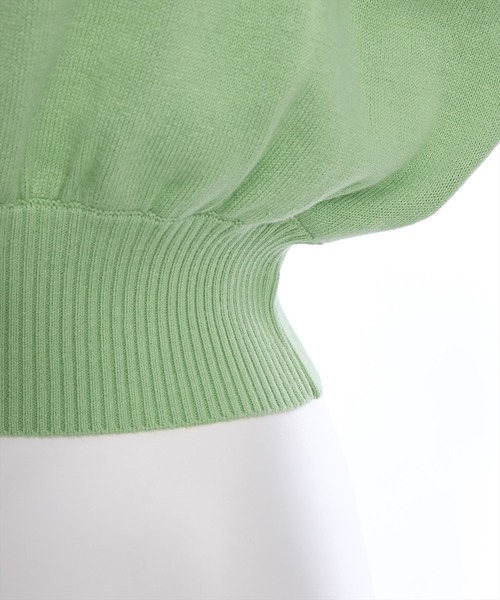 clear（クリア）の「ワンショル半袖ニットトップス［ヘルシー 大人 カジュアル］≪再入荷≫（ニット/セーター・レディース・ピンク/グリーン/チャコールグレー/アイボリー・F）」の14枚目の写真