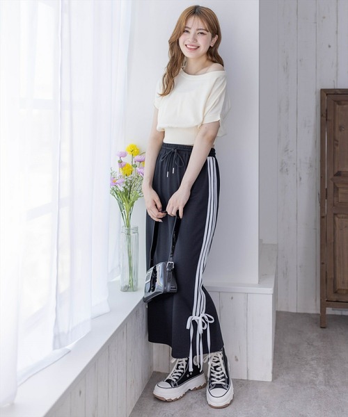 clear（クリア）の「ワンショル半袖ニットトップス［ヘルシー 大人 カジュアル］≪再入荷≫（ニット/セーター・レディース・ピンク/グリーン/チャコールグレー/アイボリー・F）」の20枚目の写真