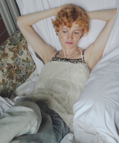 VIS（ビス）の「【洗える】プチリボン付きパターンメッシュキャミソール（キャミソール・レディース・ホワイト系その他/ライトグレー/その他・FREE）」の14枚目の写真