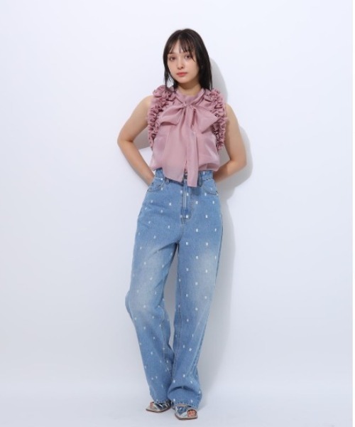 〈新品未使用〉リランドチュールロゴデニムパンツ Rirandture（リランドチュール）の「ロゴデニムパンツ（その他