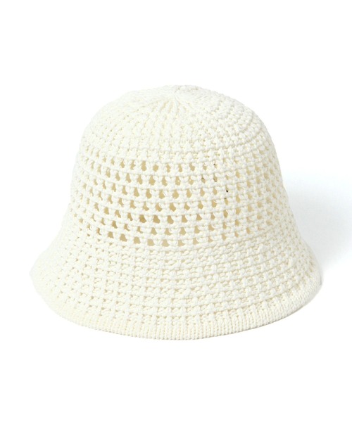 LAKOLE（ラコレ）の「透かし編みサーモハット / 126893（ハット・レディース・ブラック/オフホワイト・FREE）」の4枚目の写真