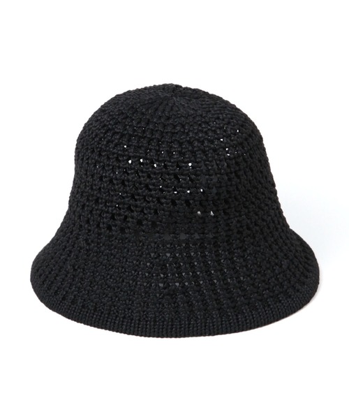 LAKOLE（ラコレ）の「透かし編みサーモハット / 126893（ハット・レディース・ブラック/オフホワイト・FREE）」の5枚目の写真