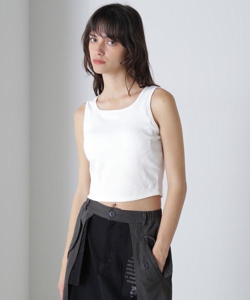 AVIREX(アヴィレックス)の「【直営店限定】EMBROIDERY BRATOP/刺繍ブラトップ/タンクトップ(タンクトップ・レディース・ブラック/オフホワイト・SMALL/MEDIUM)」の5枚目の写真