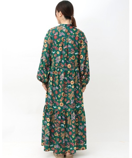 チチカカ（チチカカ）の「メヒコフロールプリントワンピース（ワンピース・レディース・グリーン/ブラック・FREE）」の9枚目の写真