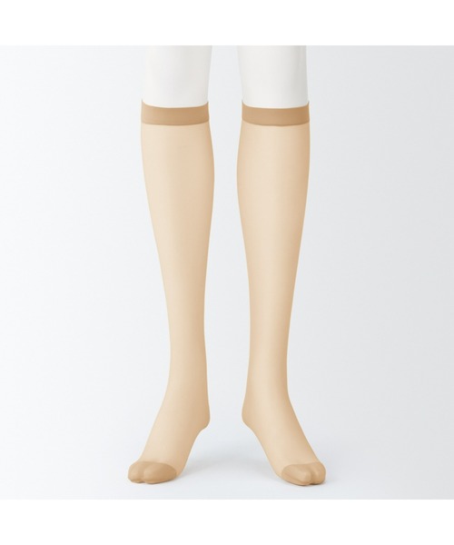 無印良品（ムジルシリョウヒン）の「婦人　ソフトタイプ・１７デニール　ひざ下丈ストッキング（３足組）（タイツ/ストッキング・レディース・ベージュ系1/ベージュ系・23-25cm）」の12枚目の写真
