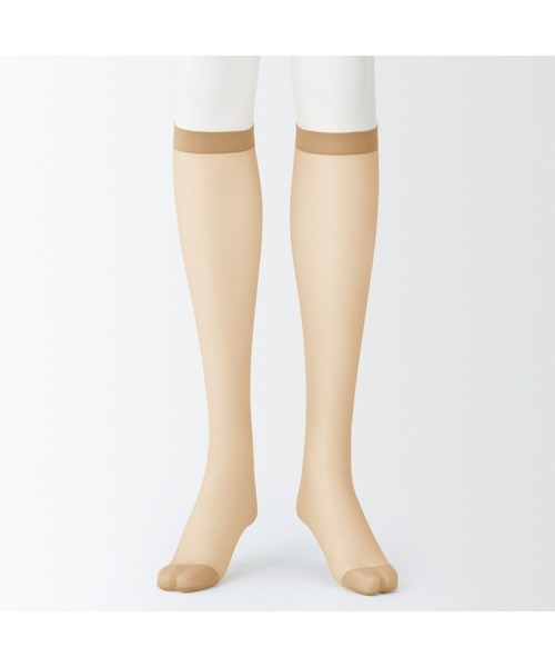 無印良品（ムジルシリョウヒン）の「婦人　ソフトタイプ・１７デニール　ひざ下丈ストッキング（３足組）（タイツ/ストッキング・レディース・ベージュ系1/ベージュ系・23-25cm）」の7枚目の写真