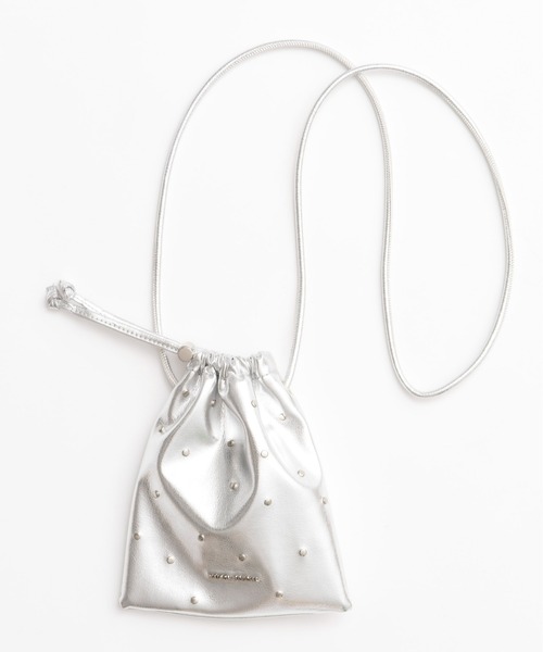 Studs Drawstring Mobile Tote Bag/スタッズドローストリングモバイル